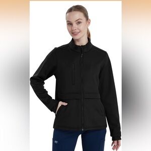 QBK Heavyweight Bonded Fleece Scrub Jacket with Pockets XL